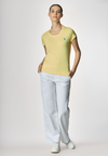T-shirt girocollo a maniche corte in cotone light jersey