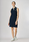 Abito smanicato in cotone stretch micropiquet