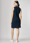 Abito smanicato in cotone stretch micropiquet