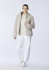 Giacca in velluto stretch con cappuccio