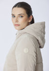 Giacca in velluto stretch con cappuccio