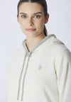 Maglia con cappuccio misto lana merino riciclata