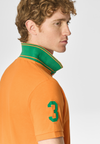 Polo a maniche corte in cotone piquet con logo e numero