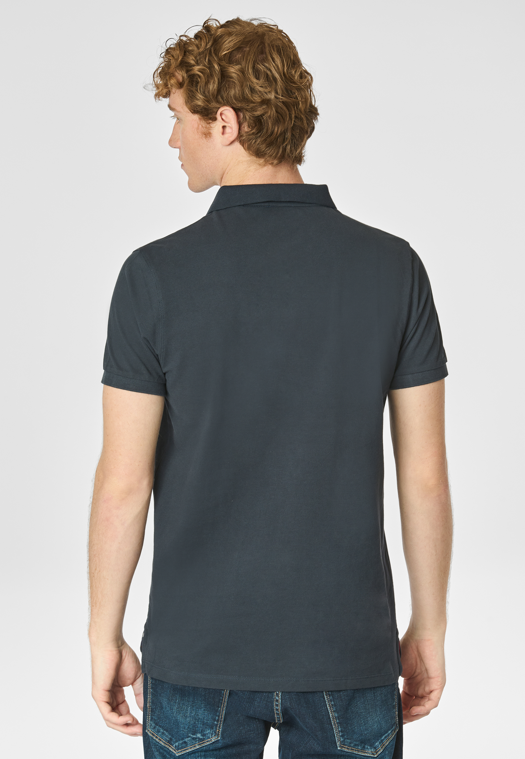 Polo shirt a maniche corte in cotone piquet con logo e sottocolletto colorato