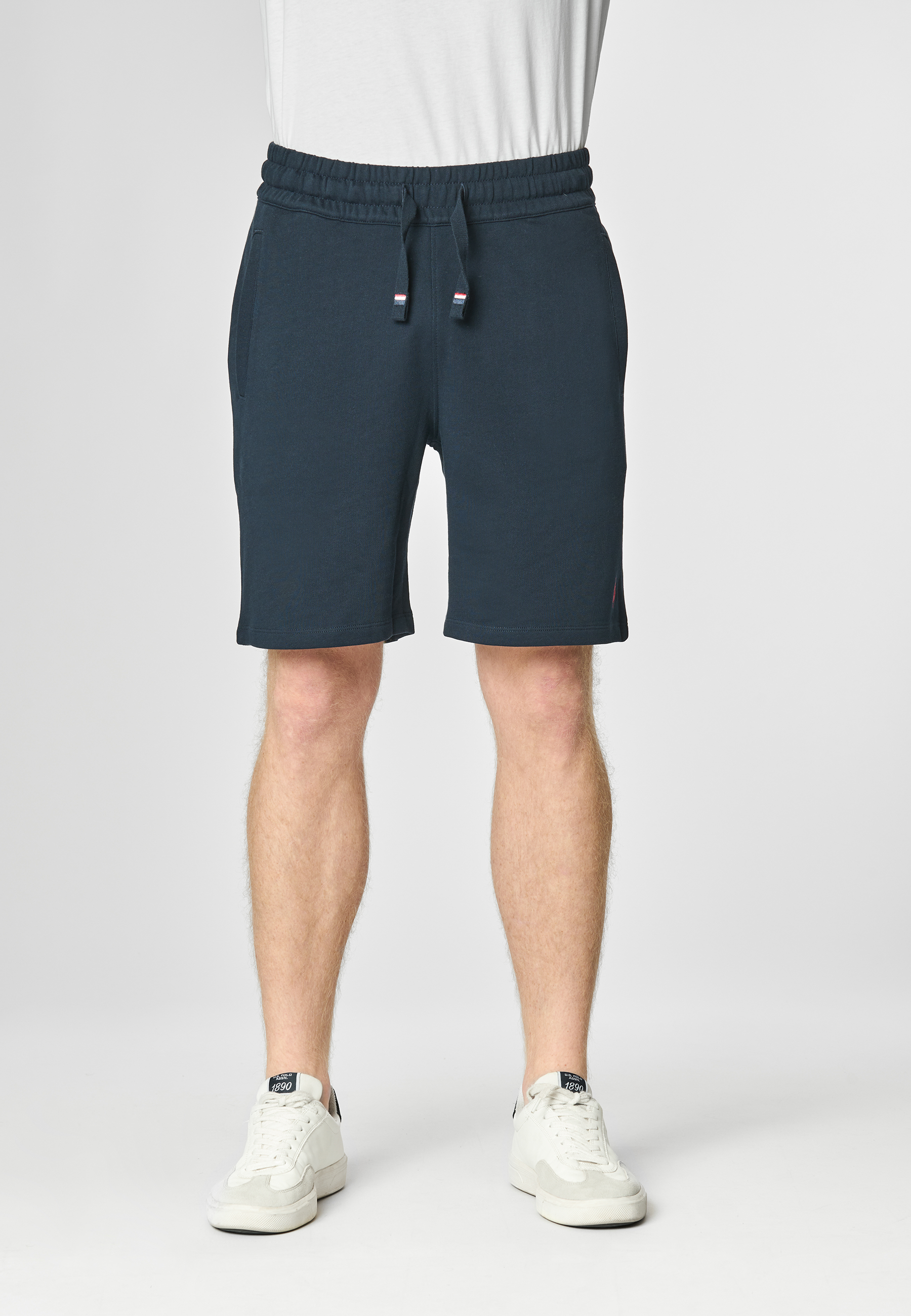 Pantaloni sportivi corti in cotone con logo