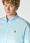 Camicia in cotone popeline regular fit con logo