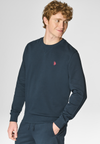 Felpa girocollo in cotone con logo