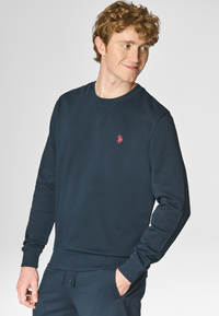 Felpa girocollo in cotone con logo