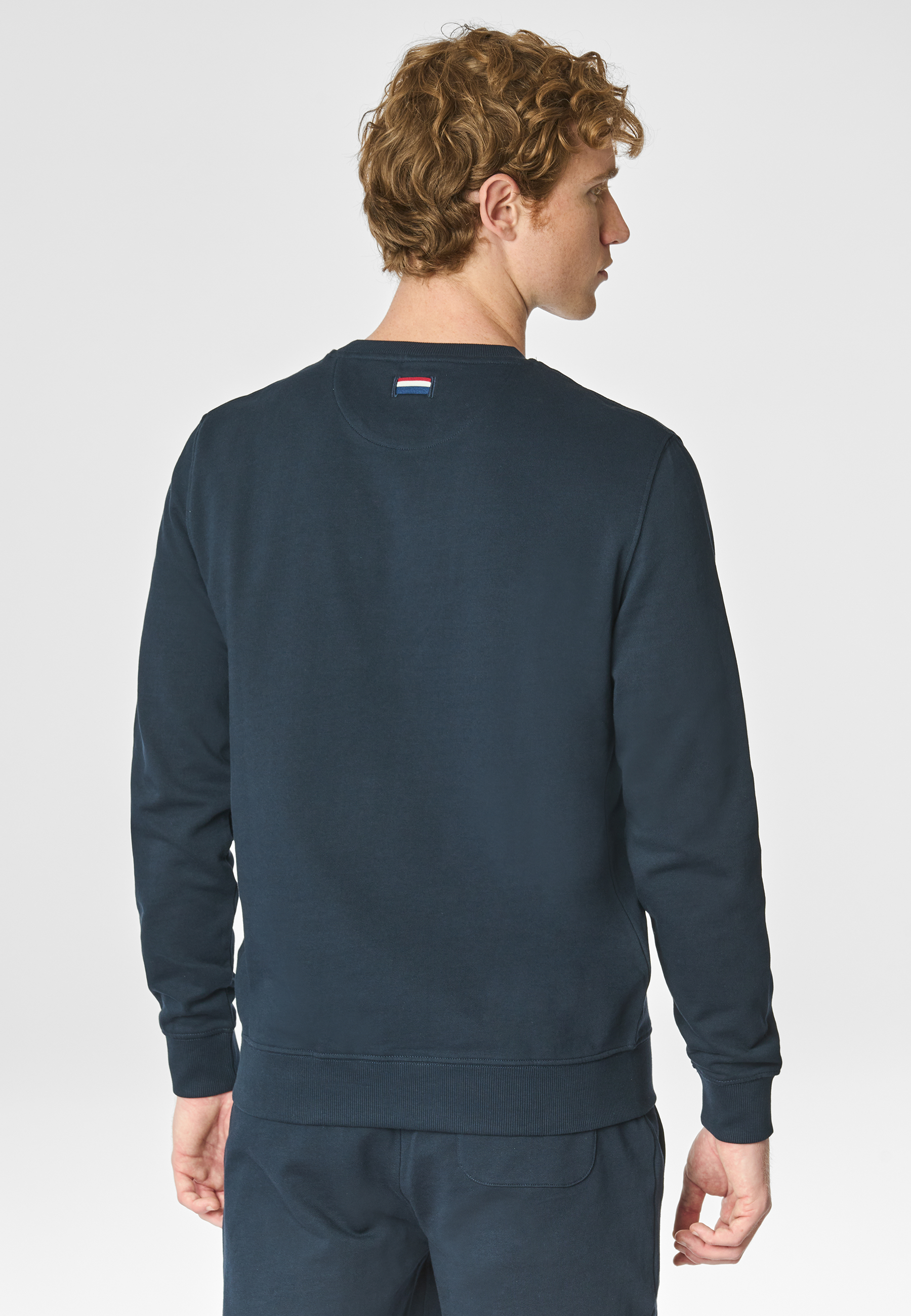 Felpa girocollo in cotone con logo