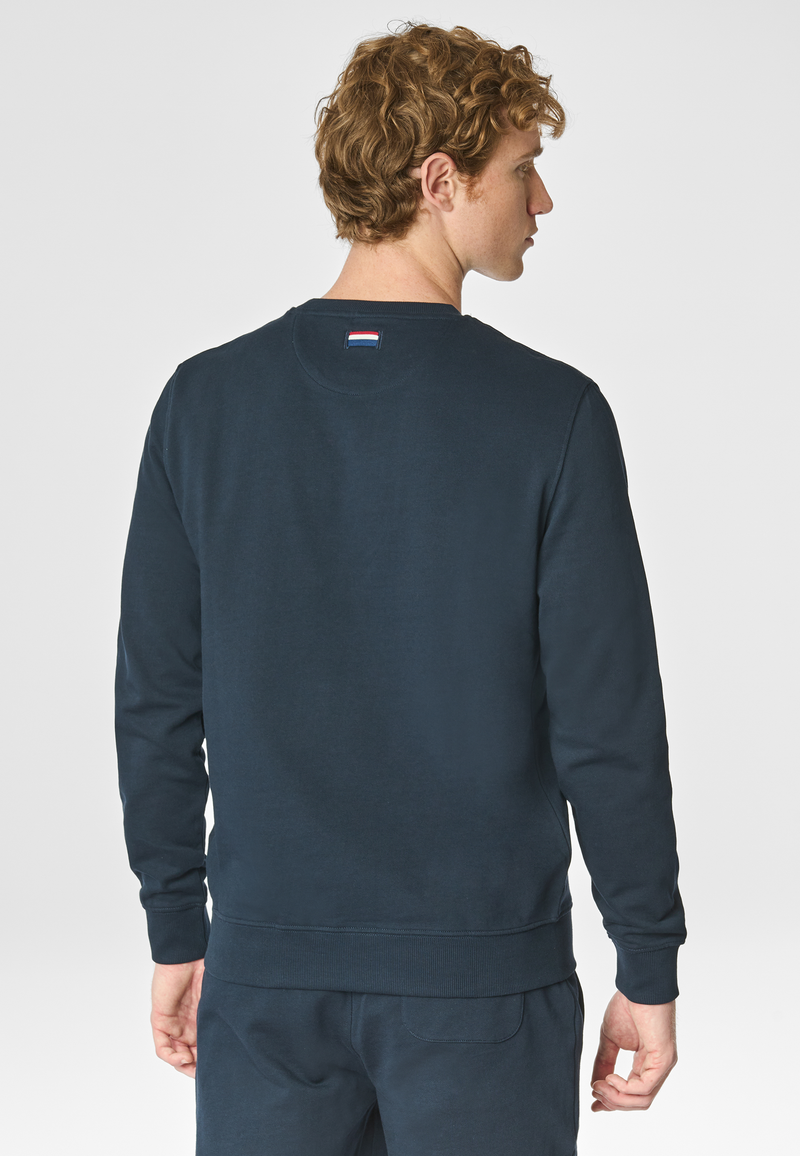 Felpa girocollo in cotone con logo