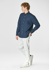Camicia in cotone popeline regular fit con logo