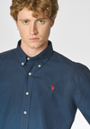 Camicia in cotone popeline regular fit con logo