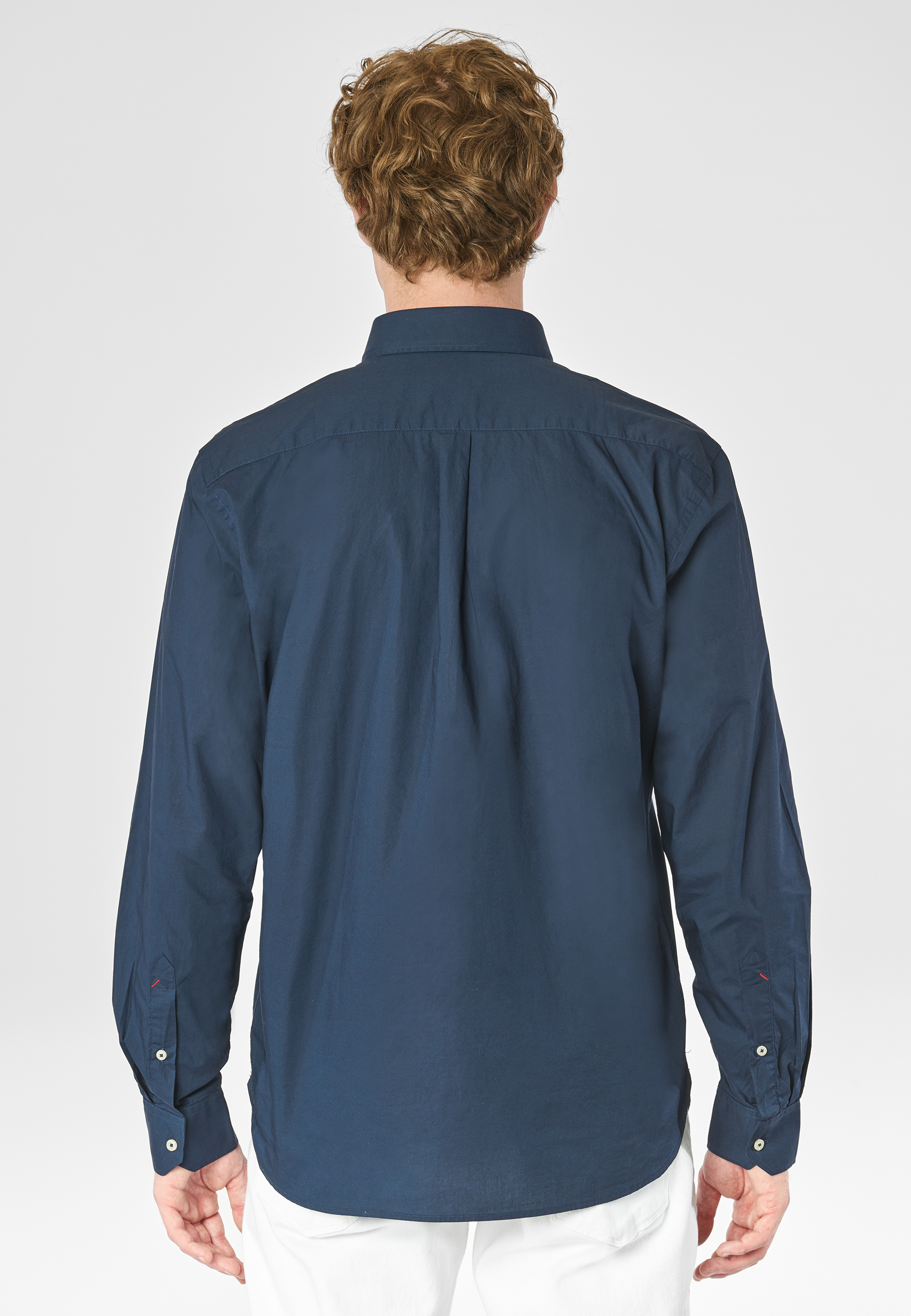 Camicia in cotone popeline regular fit con logo