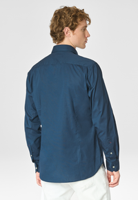 Camicia in cotone stretch popeline slim fit con logo