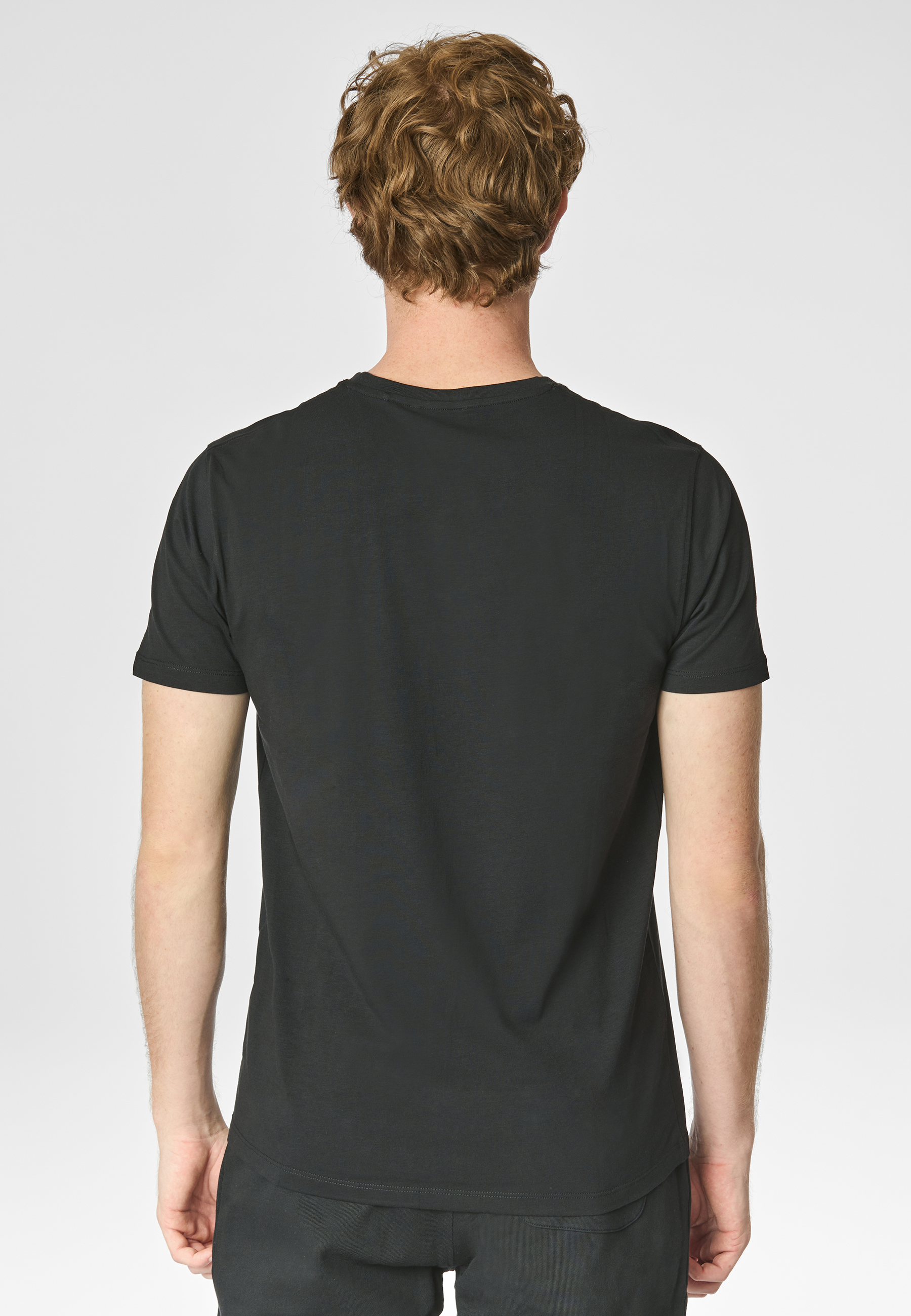 T-shirt a maniche corte in cotone stretch con logo