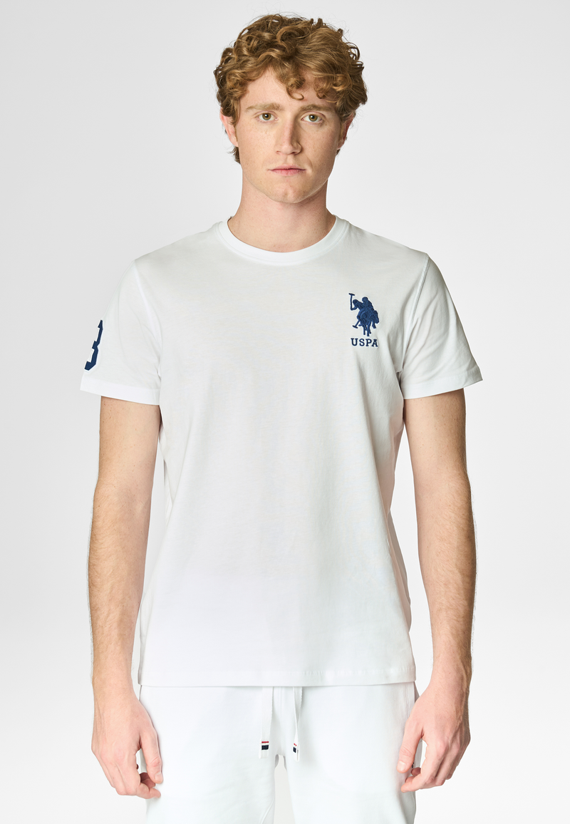 T-shirt a maniche corte in cotone con logo e numero