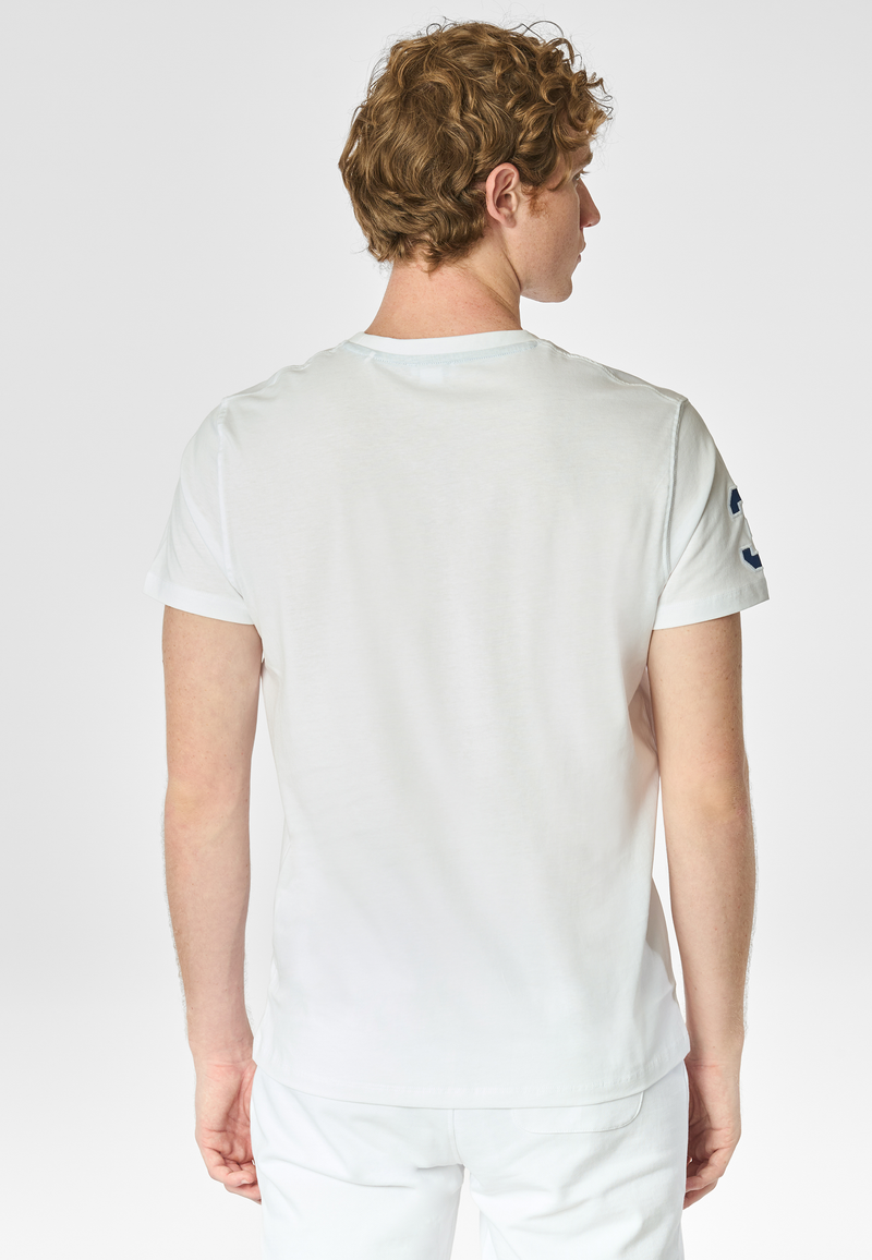 T-shirt a maniche corte in cotone con logo e numero