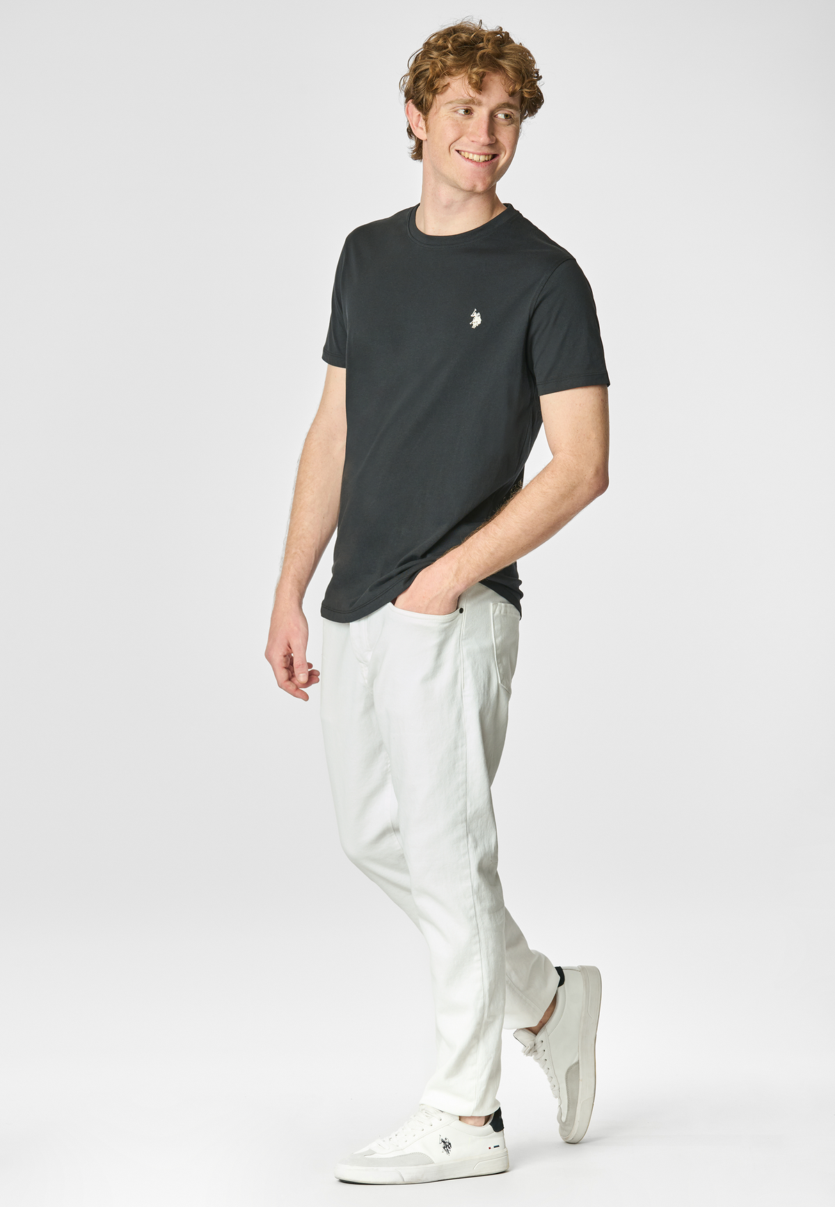 T-shirt a maniche corte in cotone con logo