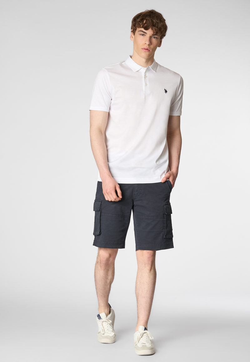Polo shirt a maniche corte in cotone premium quality con logo