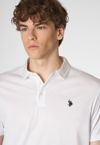 Polo shirt a maniche corte in cotone premium quality con logo