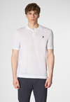 Polo shirt a maniche corte misto cotone organico e lino