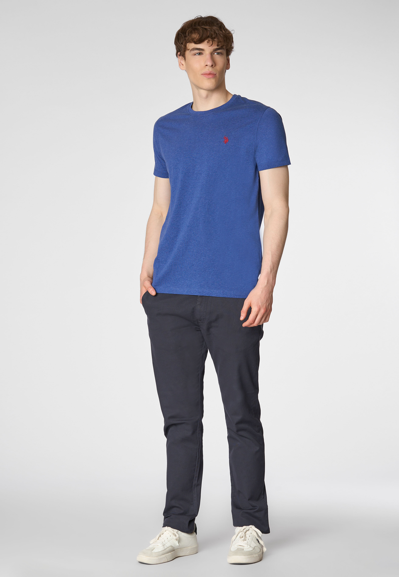 T-shirt a maniche corte in cotone melange premium quality con logo