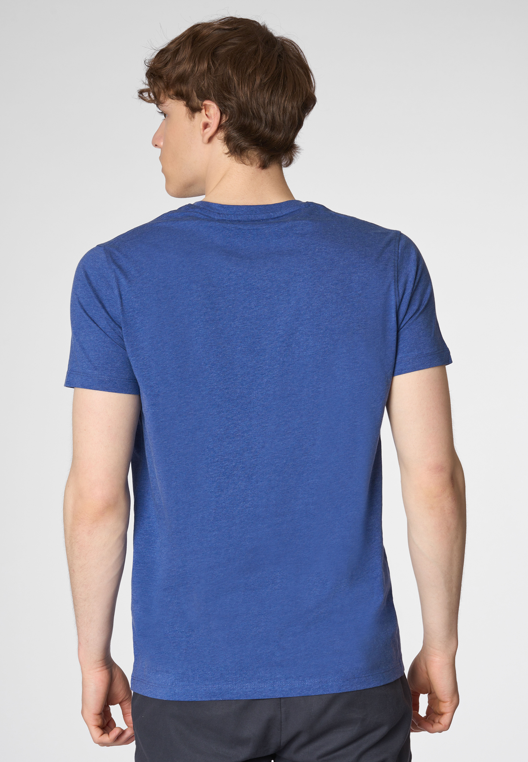 T-shirt a maniche corte in cotone melange premium quality con logo