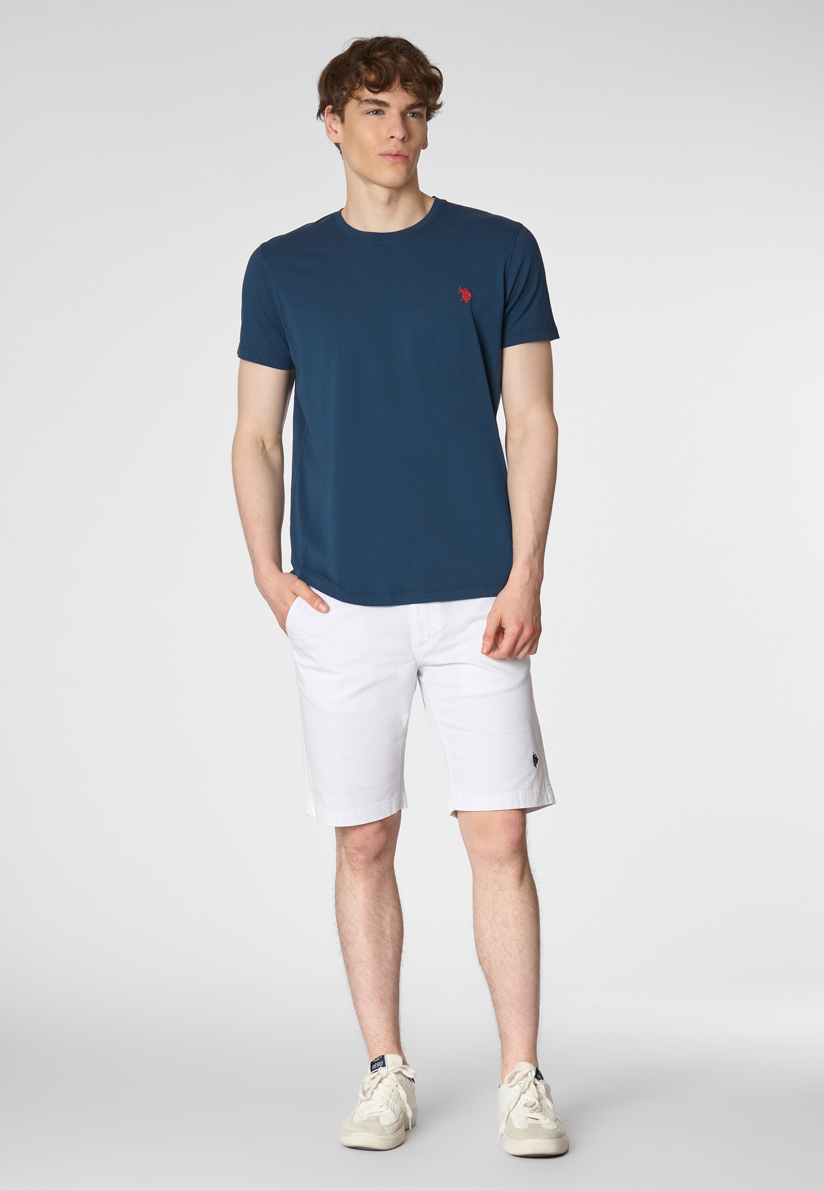 T-shirt a maniche corte in cotone overdyed con logo
