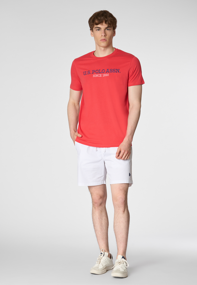 T-shirt a maniche corte in cotone con ricamo U.S. Polo Assn.