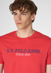 T-shirt a maniche corte in cotone con ricamo U.S. Polo Assn.