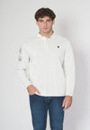 Polo a maniche lunghe heavy jersey con patch