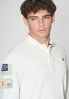 Polo a maniche lunghe heavy jersey con patch