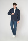 Felpa in cotone con chiusura zip