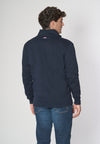 Felpa in cotone con chiusura zip