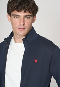Felpa in cotone con chiusura zip