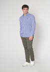 Camicia in cotone popeline a righe regular fit