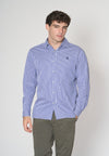 Camicia in cotone popeline a righe regular fit