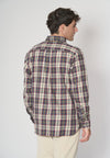 Camicia in cotone indigo melange regular fit