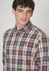 Camicia in cotone indigo melange regular fit