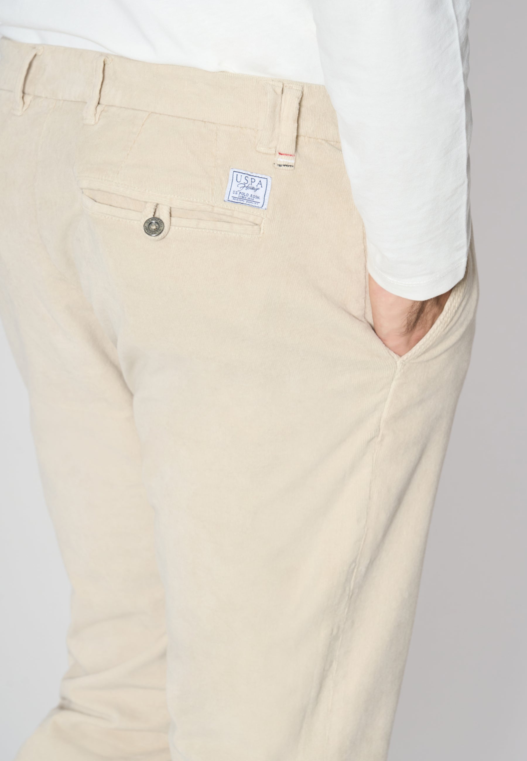 Pantalone chino in velluto