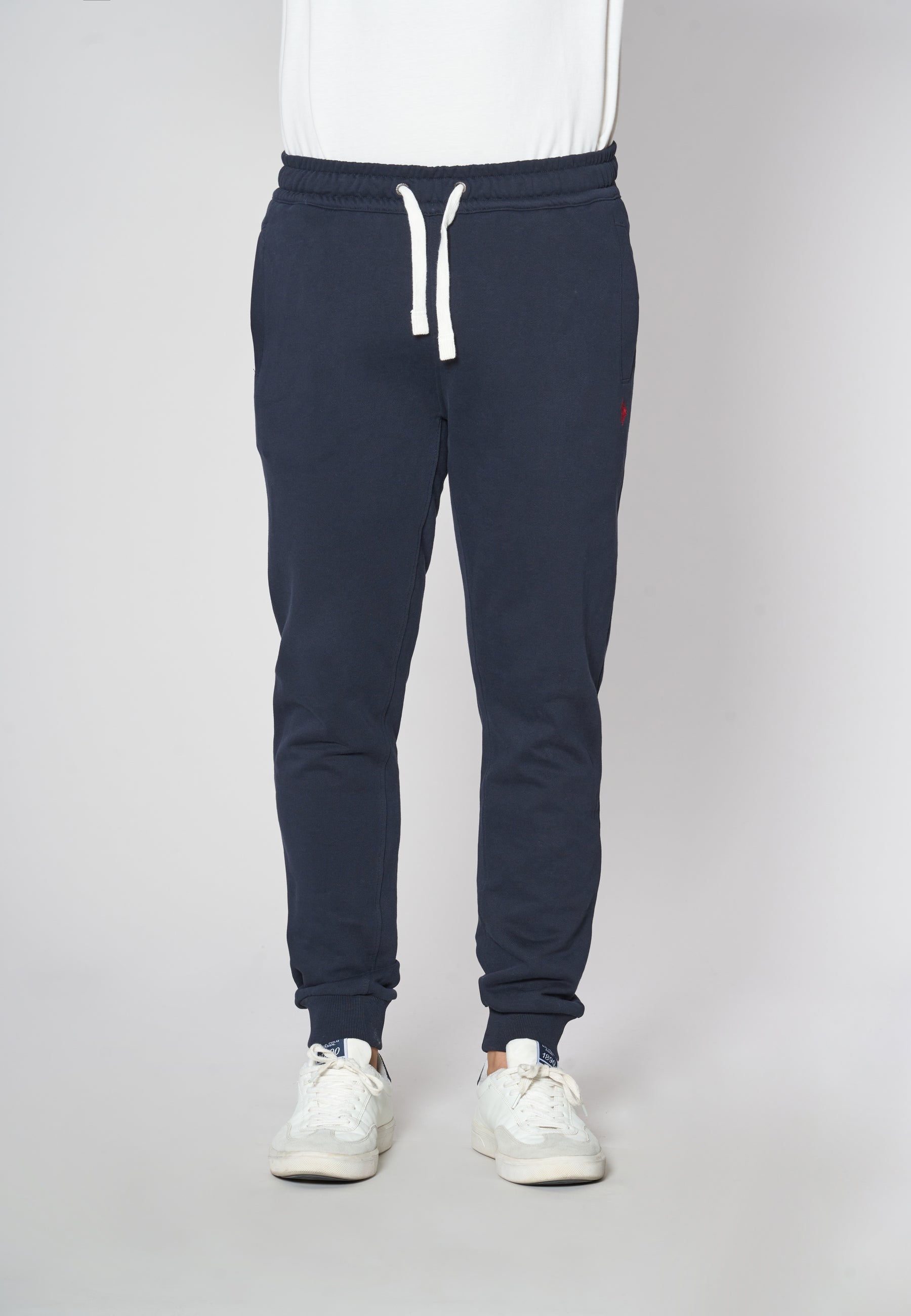 Pantalone sportivo in caldo cotone con logo