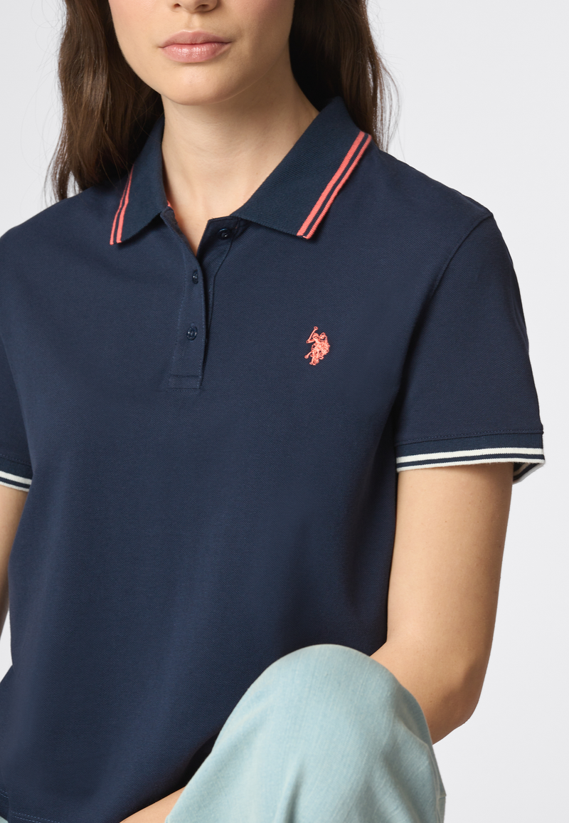 Polo shirt a maniche corte vestibilità regular in cotone micropiquet stretch