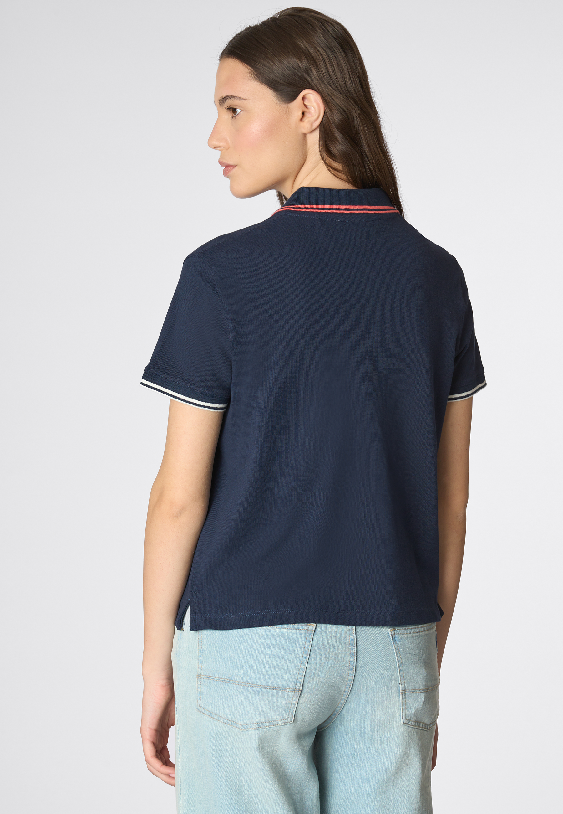 Polo shirt a maniche corte vestibilità regular in cotone micropiquet stretch