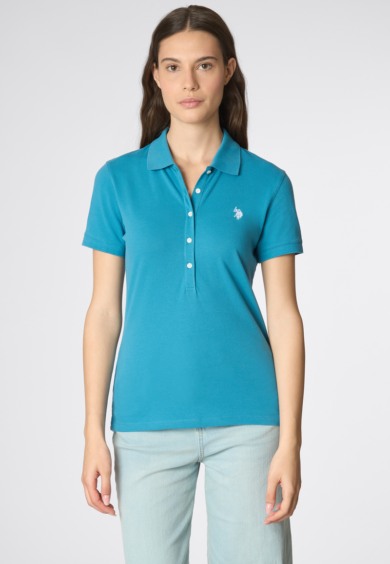Polo shirt a maniche corte in cotone micropiquet stretch