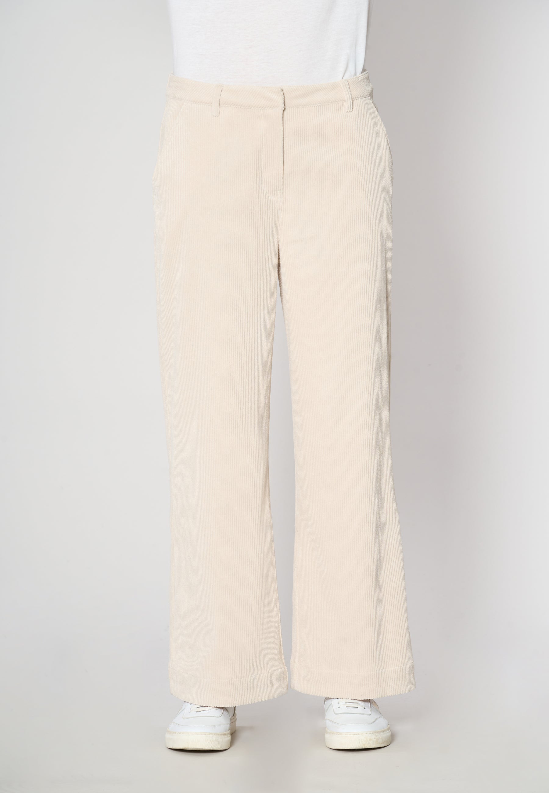 Pantalone dritto in velluto a coste