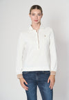 Polo a maniche lunghe micro piquet stretch
