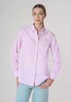 Camicia a righe in misto cotone popeline