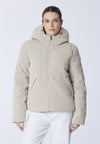 Giacca in velluto stretch con cappuccio