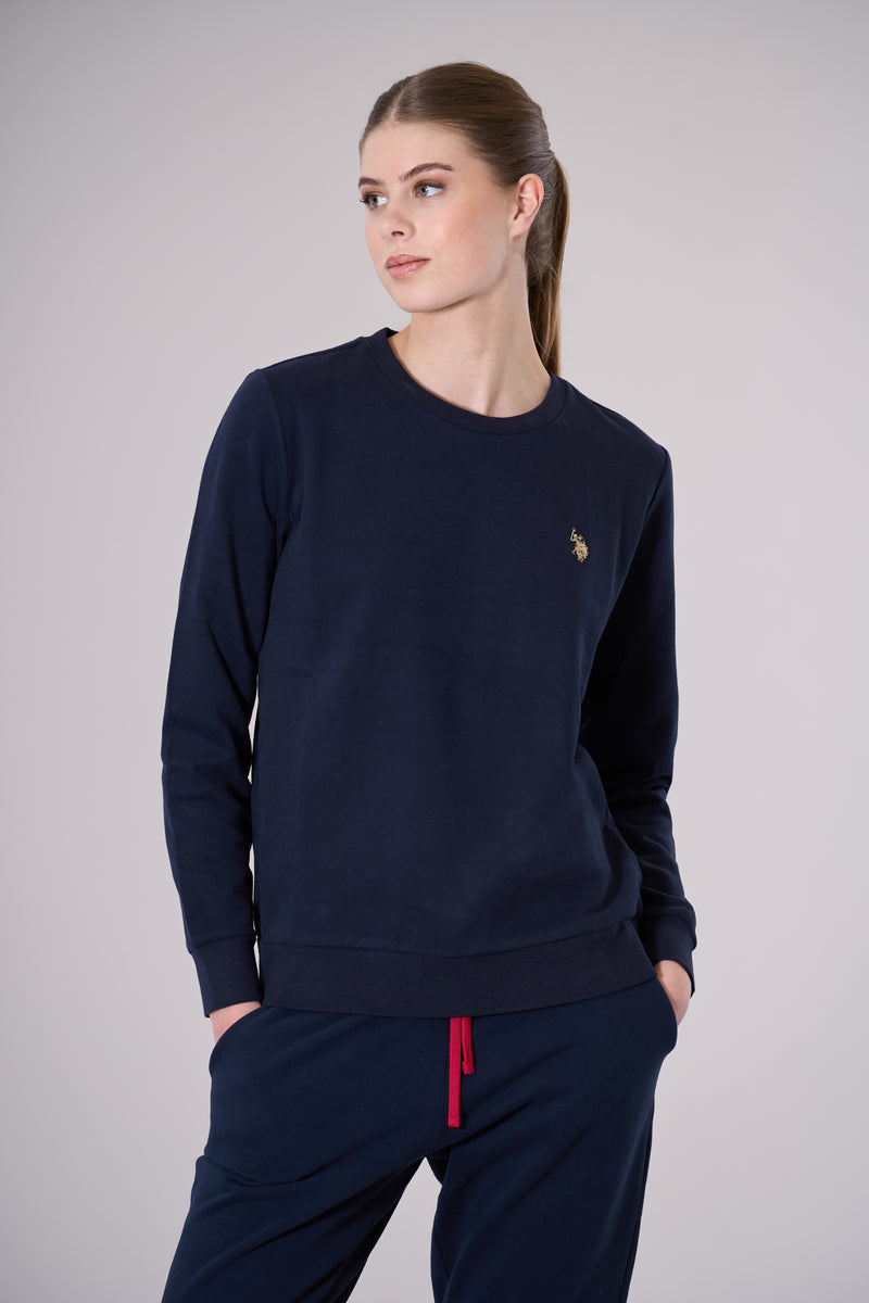 Felpa misto cotone con logo U.S. Polo Assn.