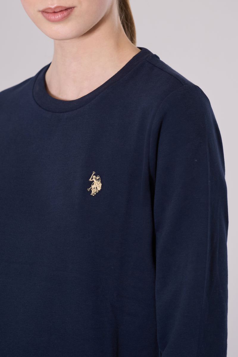 Felpa misto cotone con logo U.S. Polo Assn.